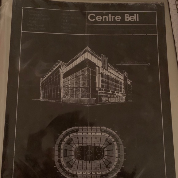 Centre Bell blueprint - Picture 1 of 3